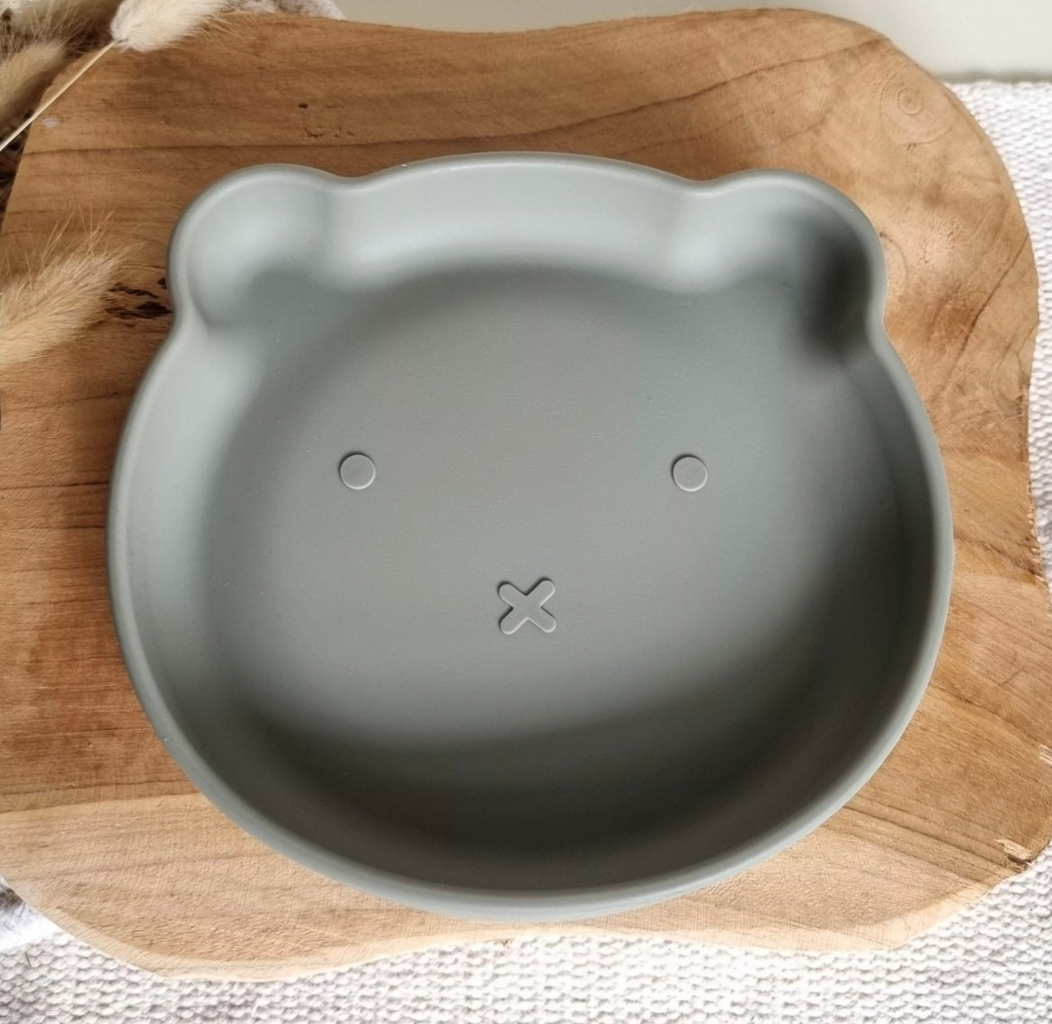 Assiette silicone ours -sauge