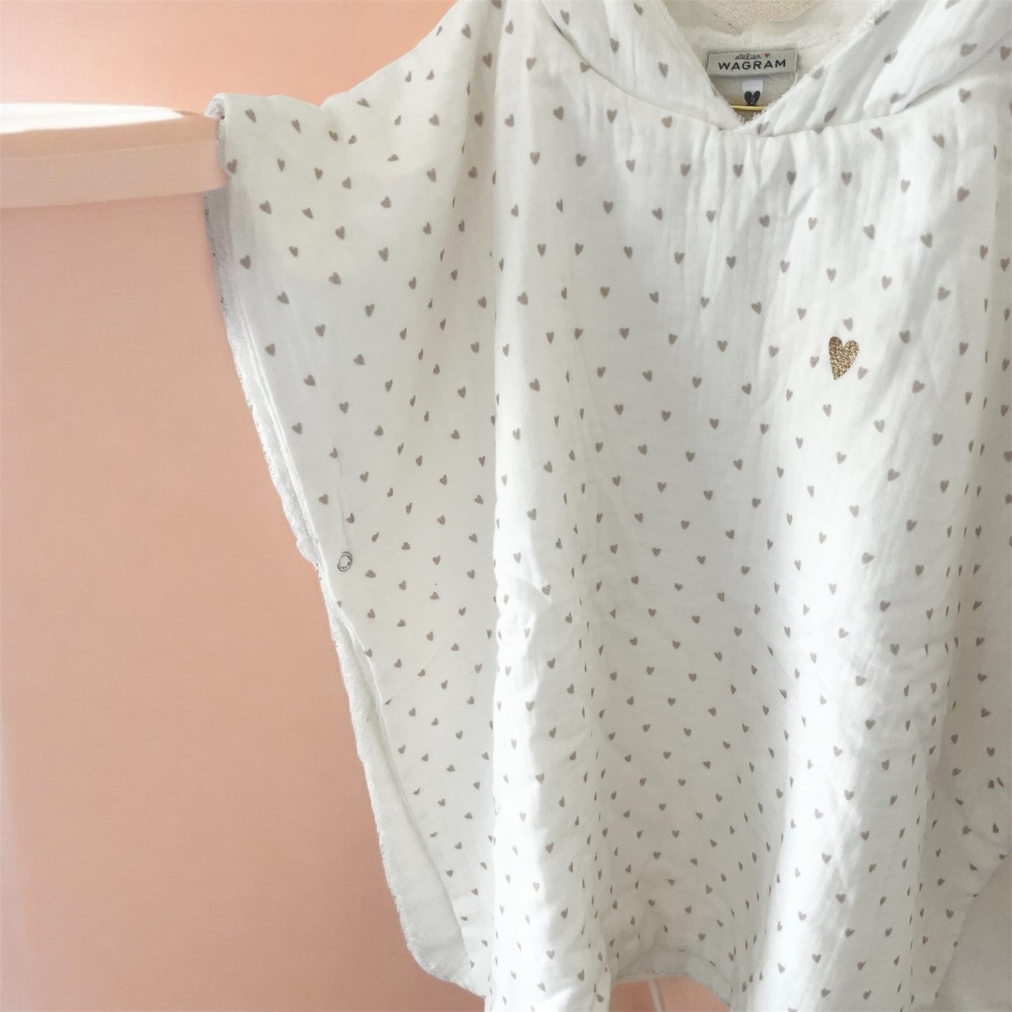 Poncho gaze de coton cœur _ « Atelier Wagram »