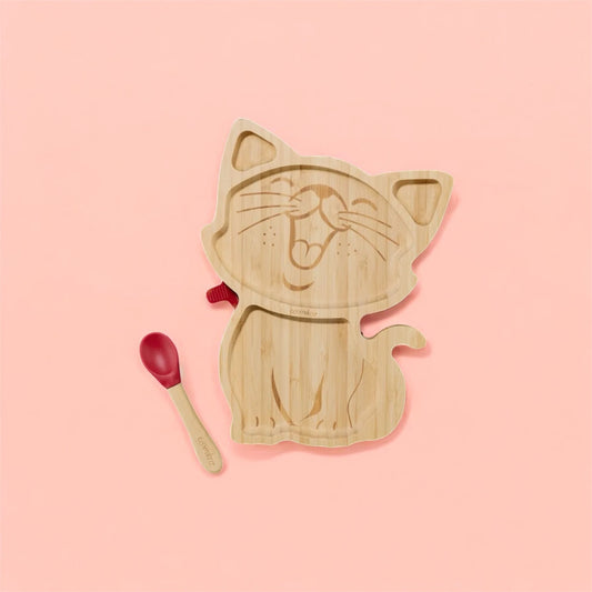 Assiette bambou chat 🐱