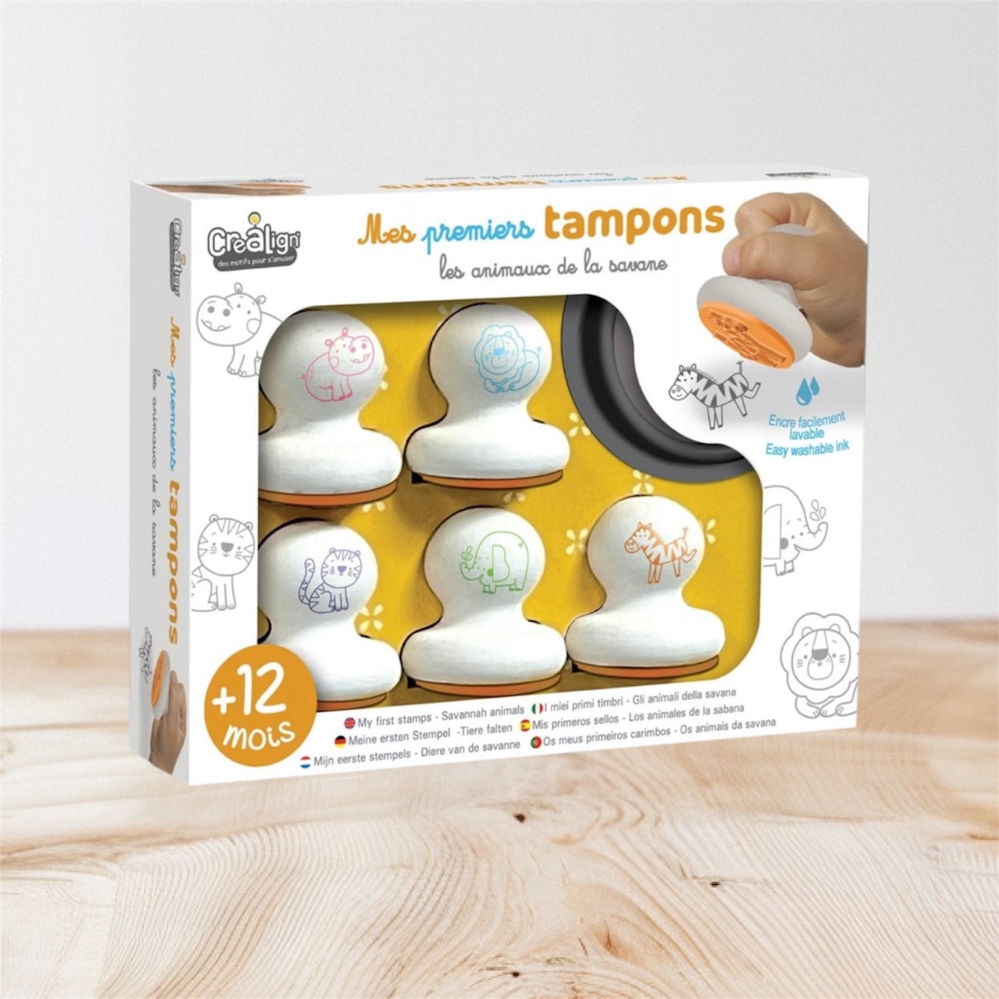 🦁 Mes 1ers tampons "Animaux de la savane"