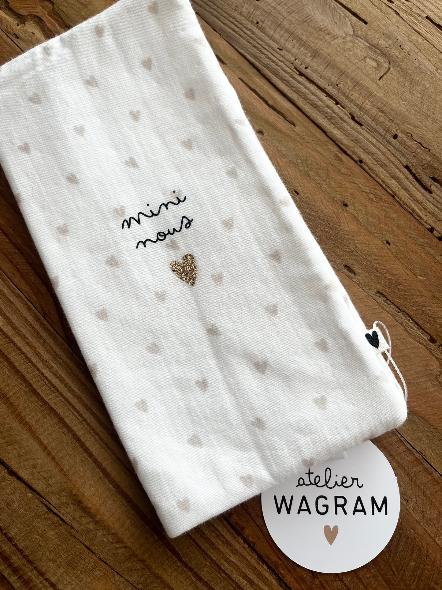 Protège Livret de famille cœurs "Mini nous" - Atelier Wagram