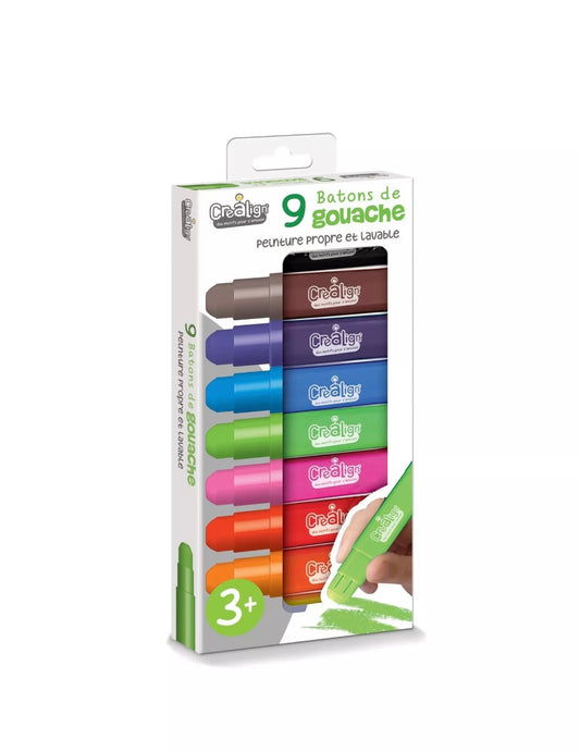 Bâtons de gouaches x9