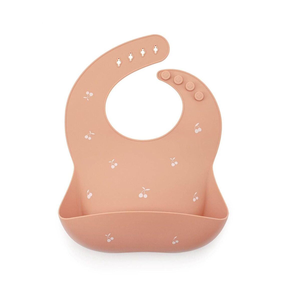 Bavoir en Silicone Cerise (Pêche) - SOINA