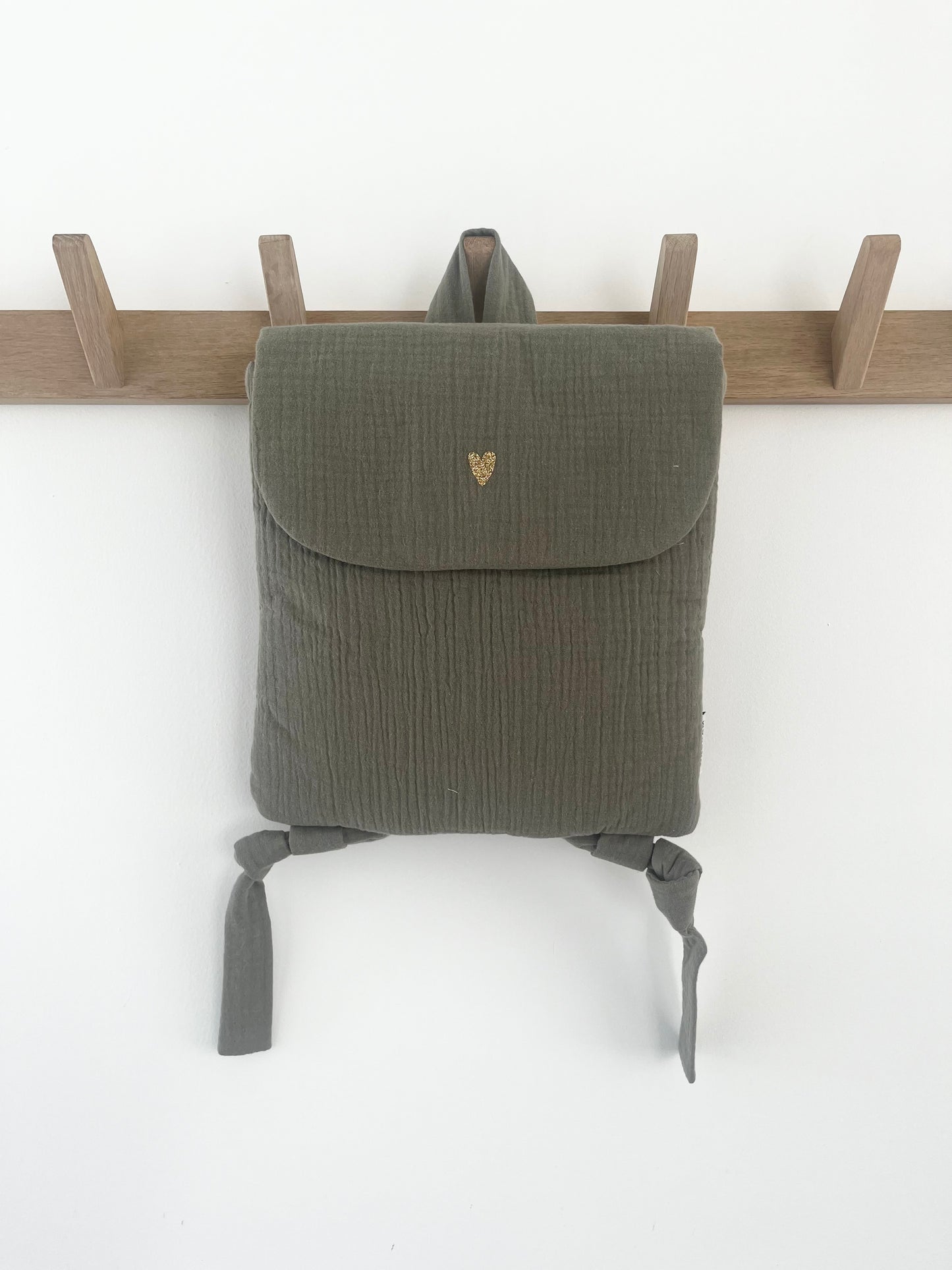 Sac à dos gaze vert olive - Atelier Wagram